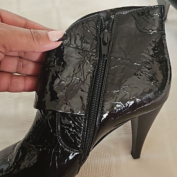 Vangelo Women's Pointy Toe Zip-Up Ankle Boots Black 7 - Picture 4 of 16